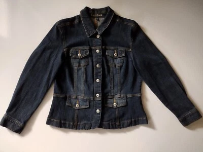 Chaqueta de Camionero L.A Blues Jean Para Mujer Grande Botón a Presión Azul Denim Manga Larga Foto 1 de 4