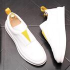 Men Loafers White Fashion Party Slip On Casual Dress Board Shoes Match Color New