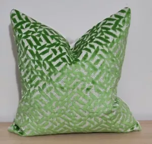 Designers Guild Dufrene Grass & Omega Velvet Cushion Cover 45x45 cm - Picture 1 of 3