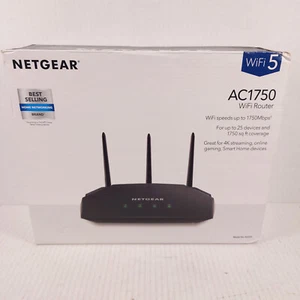 Netgear AC1750 Smart WiFi 5 Router - Black - R6350 - Unused Free Shipping - Afbeelding 1 van 6