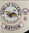 Sons of silence mc nation żelazko na haftowanym zestawie 35cm