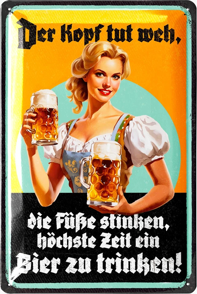 3 Blechschilder Budweiser retro Bier für Bar Deko 20x30cm