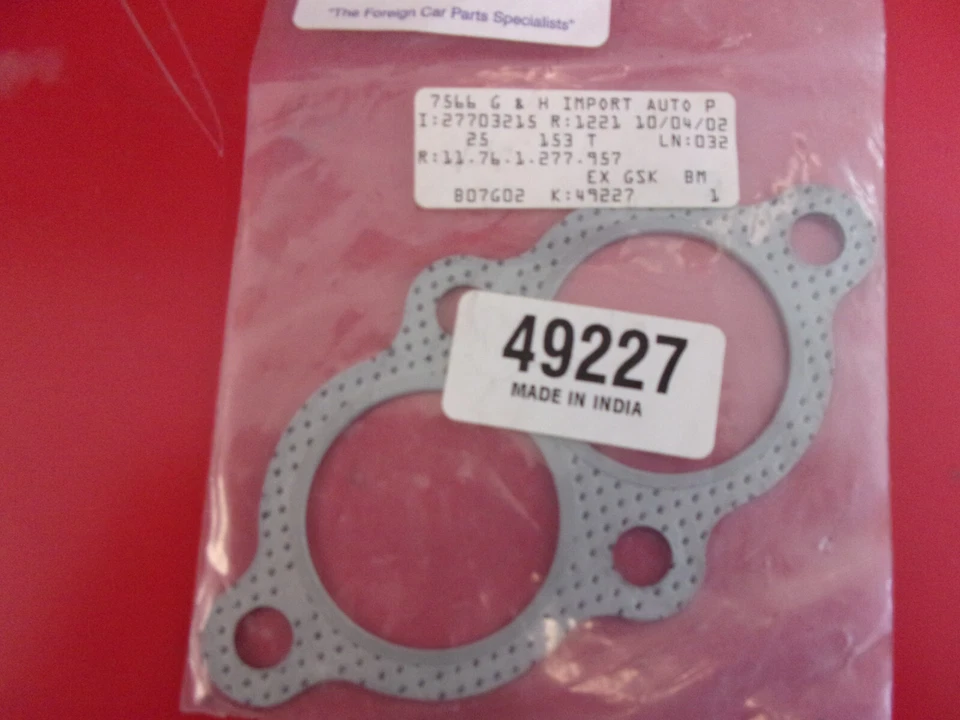 Прокладка выхлопной системы 18111728364 подходит для BMW 318i 84-85 - Изображение 1 из 3