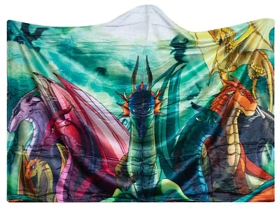 Manta con Capucha Wings of Fire Dragons Silky Feel, Súper Suave 40" x 50" ¡Nueva! (S1) Foto 1 de 2