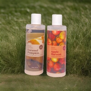 2 christie Hand Lotion Apple Harvest & Caramel Pumpkin 8 fl. oz each - Picture 1 of 2