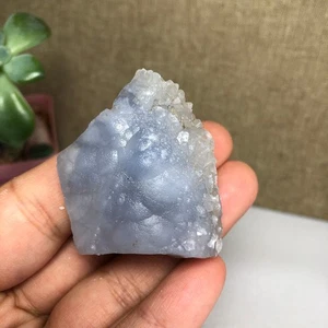 Natural blue chalcedony agate Crystal gemstone rough original Specimen A1572 - Picture 1 of 17