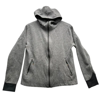 REI Co-op 连帽衫男式 M 码灰色 Heather 全拉链夹克“内置用途” — 第 1/4 张图片