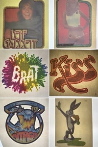 Vintage 1970s Lot Of 53 Glitter Sparkly Iron-on Heat T-Shirt Transfers Disco Era - Picture 1 of 9