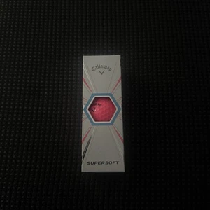 CALLAWAY SUPERSOFT MATTE PINK GOLF BALLS - NEW 3-Ball Sleeve - Picture 1 of 4