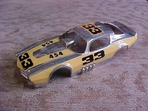 1977 TYCO HP2 Curve Hugger Chrome Yellow 454 Camaro Funny #33 HO Slot Car BODY - Picture 1 of 6
