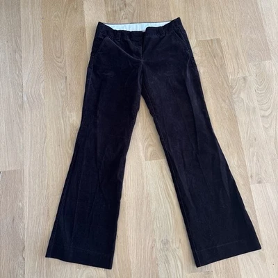 Pantalones J Crew Mujer 6 Regular Marrón Chocolate Pana City Fit Bootcut tiro medio Foto 1 de 4