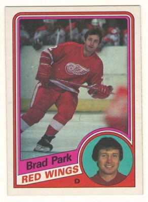 1984-85 O-PEE-CHEE # 63 BRAD PARK RED WINGS HOCKEY OPC - NICE AND NO CREASES !! - Image 1 of 2