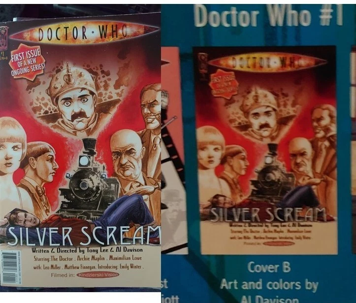 Doctor Who Silver Scream Cover B - Davison & Lee Foto 1 de 1