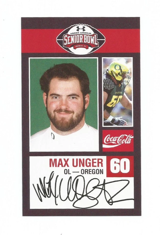 MAX UNGER 2009 SENIOR BOWL CARD OREGON DUCKS Qty Avail - Image 1 of 1