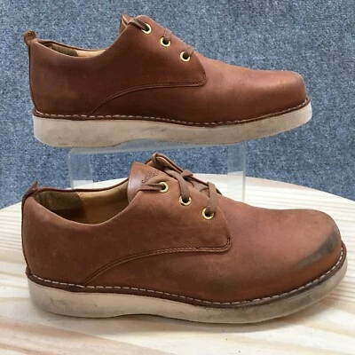 Samuel Hubbard Oxford Hombres 9 Cuero Cera Libre Marrón Punta Redonda Cortado Cuero Informal Foto 1 de 4