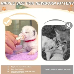 13pcs Newborn Pet Feeding Silicone Nipple Kitten Pupply Animals Nursing Reusable - Bild 1 von 13