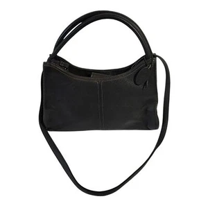 ROLFS Black Genuine Leather Bag Double Handle & Crossbody Strap Quite Luxury USA - Picture 1 of 12