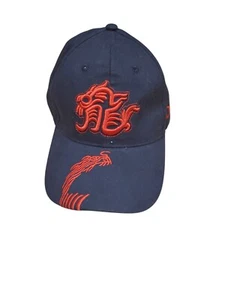 Preloved Red & Black Dragon Baseball Cap from Japan Hat Fantasy Embroidered Red - Picture 1 of 3
