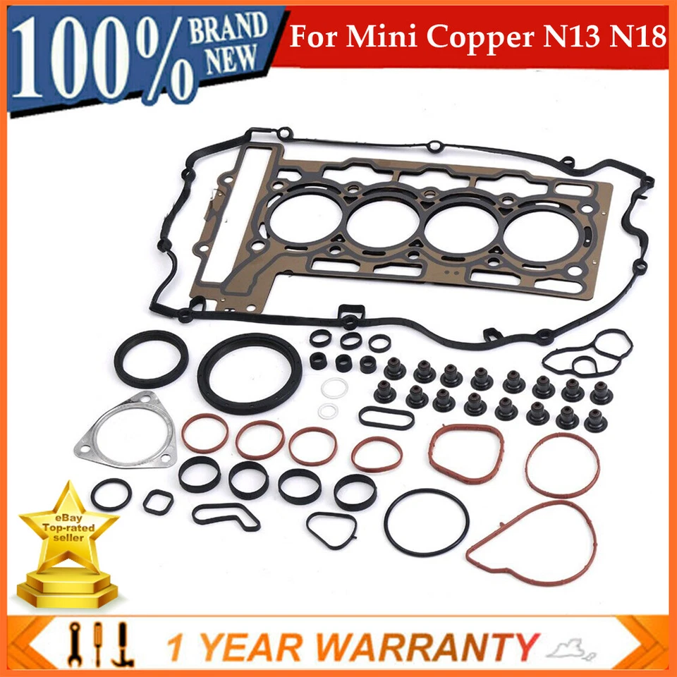 Engine Overhaul Gasket Seal Kit For BMW 116i MINI Cooper S R55 R56 N13 N18 1.6L - Image 1 of 4