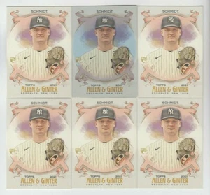 (6) Clarke Schmidt 2021 TOPPS ALLEN & GINTER SILVER + ROOKIE LOT #104 YANKEES - Picture 1 of 1