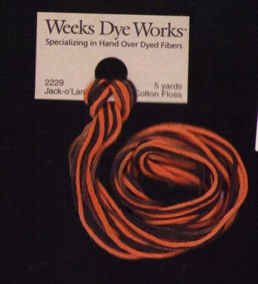 Weeks Dye Works Hand Dyed Floss 2229 JackoLantern 5 yd Cross Stitch Needlepoint - Image 1 of 2