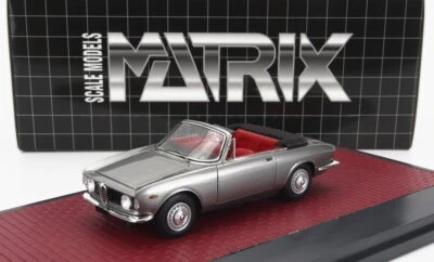 MODELLINO AUTO STATICO MATRIX ALFA ROMEO GIULIA GTC CABRIOLET 1964 SILVER 1/43 - Immagine 1 di 4