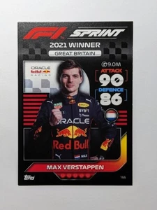 2022 Topps Turbo Attax F1 Formula 1 Sprint 2021 Winner Max Verstappen #166 - Picture 1 of 2