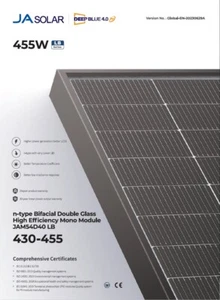 Suntech Solarmodul 435W Glas Glas Solarpanel Bifacial PV Modul Glas Full Black - Bild 1 von 6