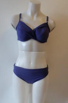 Womens Anita Comfort Purple 2Pc Underwire Bikini Swimsuit (Cup-D) Sz: 8 * - Image 1 of 4
