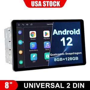 JOYING DSP Android 12 Double Din 8 Inch Car Stereo Support Netflix 4G CarPlay FM - Picture 1 of 13