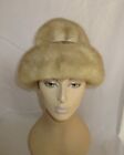 Vintage 1960's Blonde Real Mink Fur Bubble Band Hat Excellent Condition 