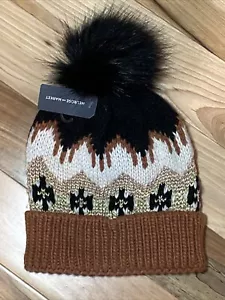 Cappello invernale donna nero pom oro marrone melrosa e mercato - Foto 1 di 3