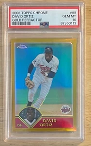 2003 Topps Chrome Gold Refractor #99 David Ortiz #'d 165/449 PSA 10 Only 3 10's! - Picture 1 of 2