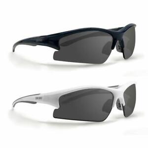 2 Pair Golf Sport Sunglasses Epoch 1 Black Frame and 1 White Frame w Smoke Lens