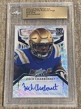 ‼️2023 Leaf Metal Zach Charbonnet Slab Auto RC #1/1 Seattle Seahawk UCLA Silver