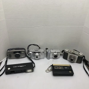 Vintage Lot Of 6Cameras  Untested For Parts Or Repair. Canon, Nikon, Kodak, Etc - Picture 1 of 10