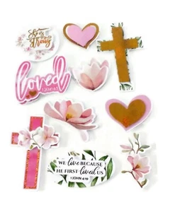RELIGIOUS LOVED Crafter's Square 3D Scrapbook Craft Sticker - Picture 1 of 2