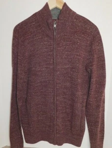 Gap Herren Bomber Style Sweater Jacke Heather Burgundy SMALL Full Zip NEU - Bild 1 von 3
