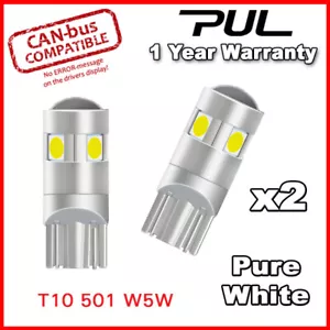 VW Passat B5 B5.5 B6 Front Side Light Xenon White Canbus 5 LED Bulbs W5W 501 T10 - Picture 1 of 8