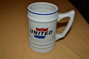 Sharp 6" United Airlines Flugzeug Keramik Becher Stein von WC Bunting Co. aus Ohio - Bild 1 von 5