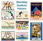 VINTAGE Football POSTERS Wembley LONDON Underground 1920's ART Deco Prints A4 A3