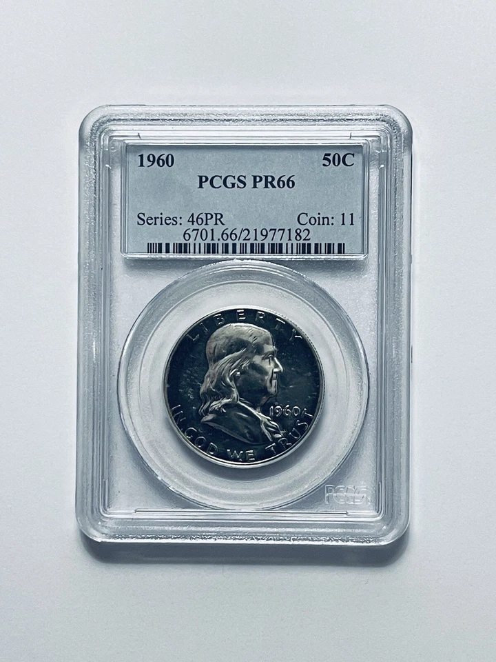 1960 Franklin Silver Half Dollar PCGS PR66 Toned - Image 1 of 4