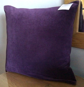 John Lewis Cotton Velvet Cushion, Fig - RRP £25.00 - Picture 1 of 3