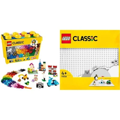 LEGO Classic Large Creative Brick Storage Box Set, Building Toys for 4 Plus Year - Image 1 of 4