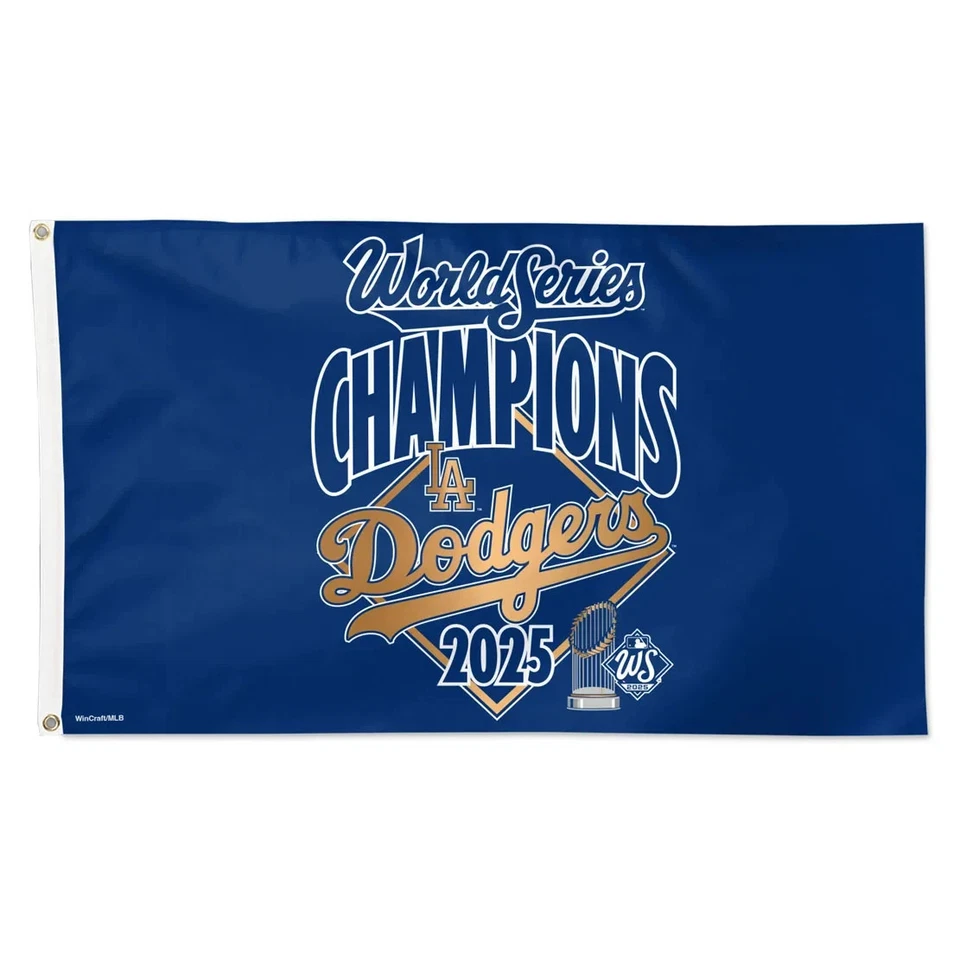 Los Angeles Dodgers 2025 World Series Champions 3x5 Flag *NEW* - Image 1 of 1