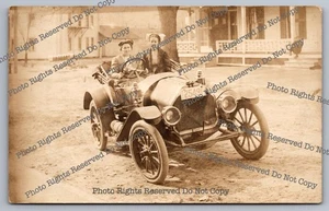 Antike RPPC 1912 ? Frauen im Auto Automobil Massenschilder Echtfoto Postkarte - Bild 1 von 14