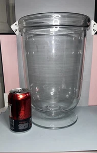Huge Glass Candle Holder Hurricane 12”+ 6 Lb + Pottery Barn? - Picture 1 of 10