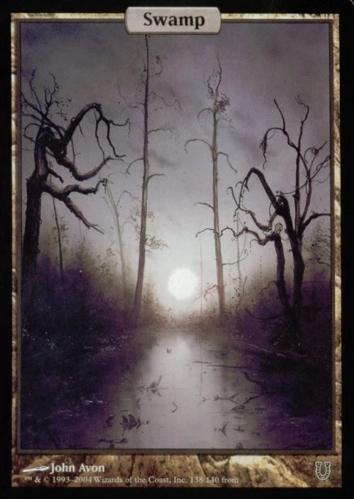Swamp (138) - Medium Play MTG Unhinged - Image 1 of 1