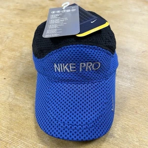 New Vintage Nike Pro Dri-Fit 7 Panel Mesh Tailwind Running Hat Cap Blue Black - Picture 1 of 14