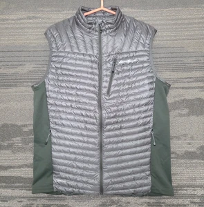 Eddie Bauer Puffer Vest Mens TL Large Tall Gray First Ascent Goose StormDown 800 - Picture 1 of 12